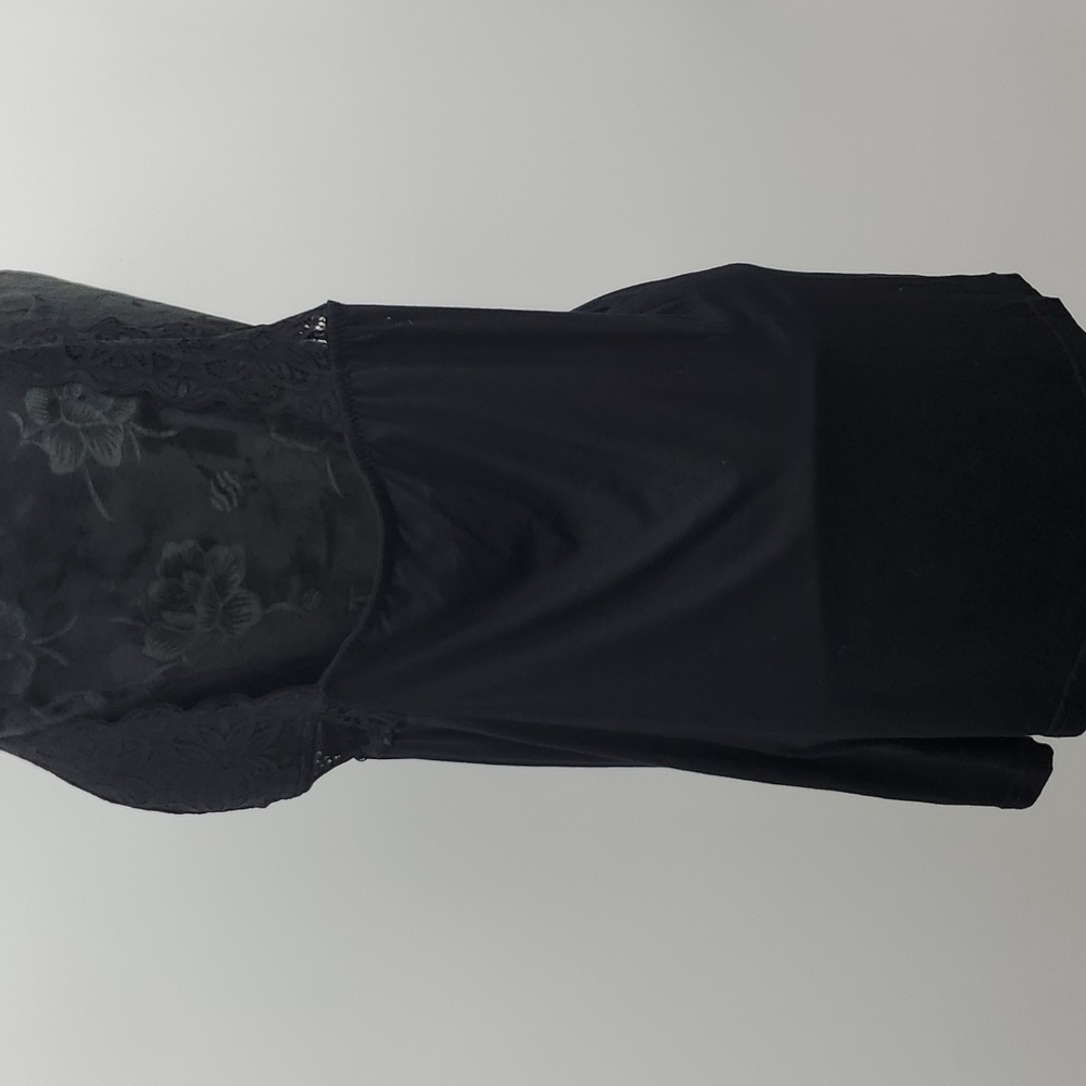 Daisy Fuentes Women  Chemise Teddy Babydoll Soft Stretch Mother Day Black Sz 1X - Picture 5 of 17